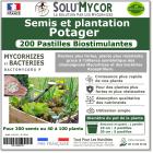 Pastilles biostimulantes MYCORHIZES et bactéries pour semis et plantation spécial potager, SOLU
