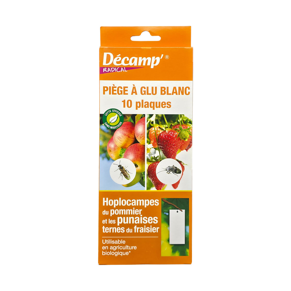 Piège à glu chromatique blanc contre Hoplocampes et Ternes  - Lot de 10