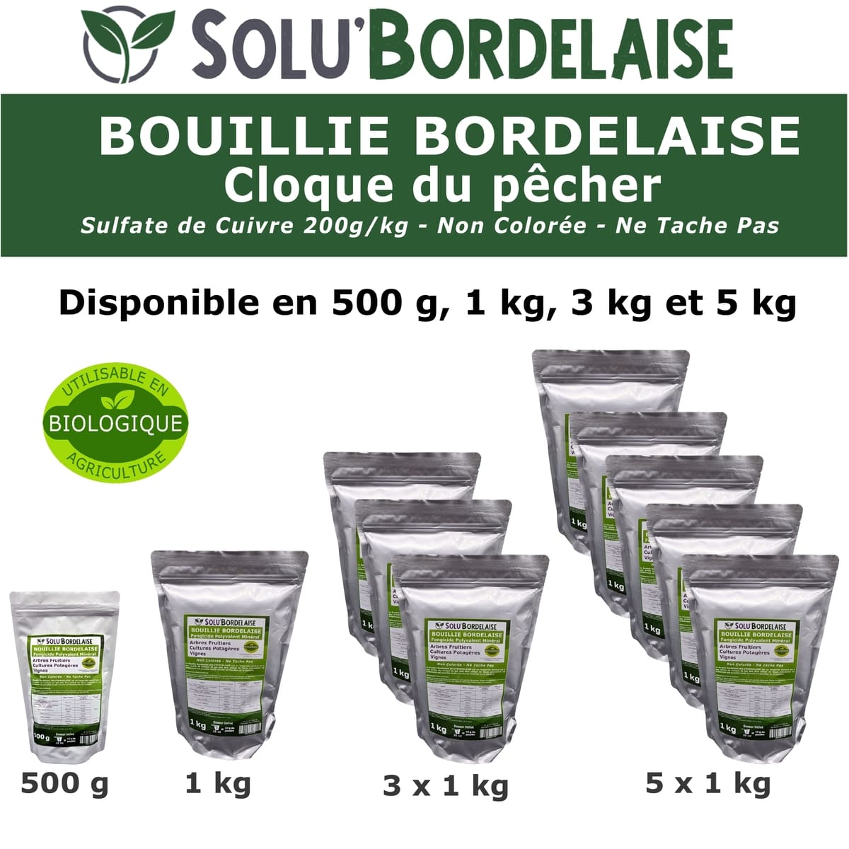 Bouillie Bordelaise Non Colorée spécial Cloque du Pêcher, SOLU