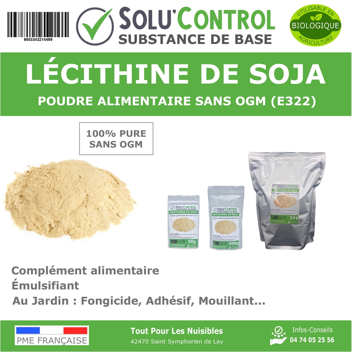 Lécithine de Soja sans OGM, SOLU