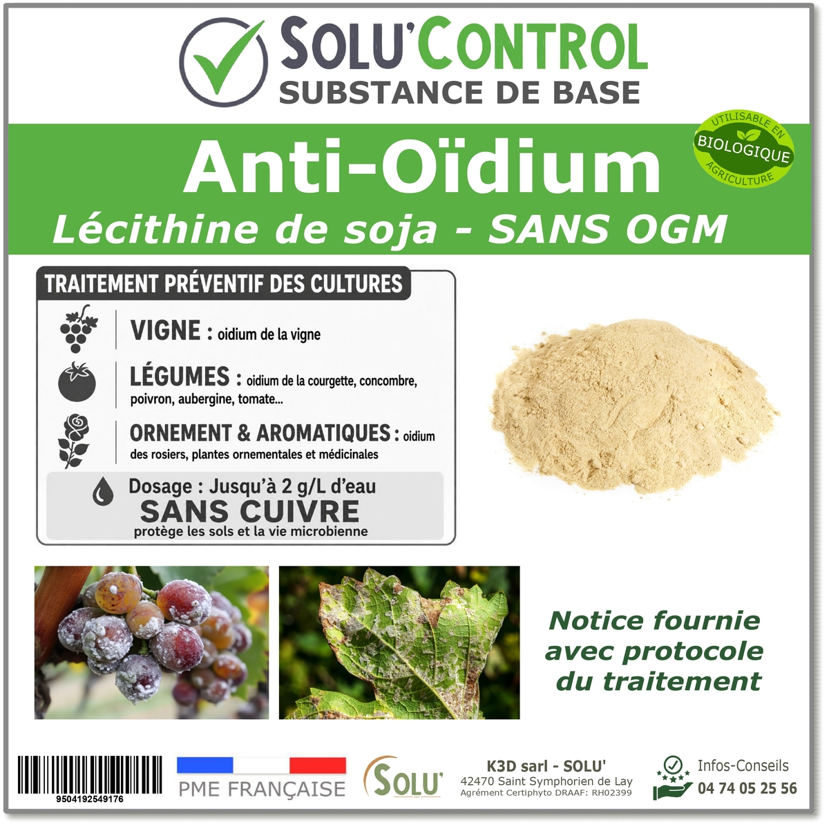 Lécithine de Soja – Traitement Fongique Naturel contre l